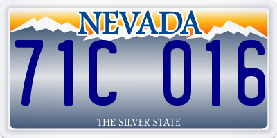 NV license plate 71C016