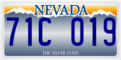 NV license plate 71C019