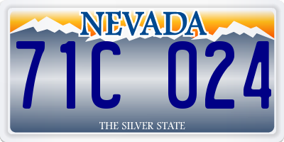 NV license plate 71C024