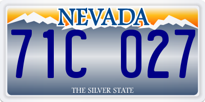 NV license plate 71C027