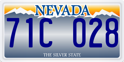 NV license plate 71C028