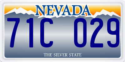 NV license plate 71C029