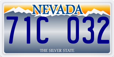 NV license plate 71C032