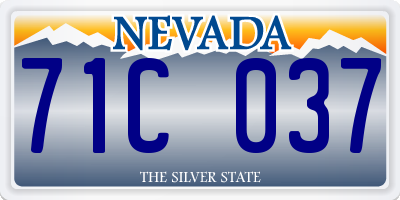 NV license plate 71C037