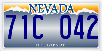 NV license plate 71C042