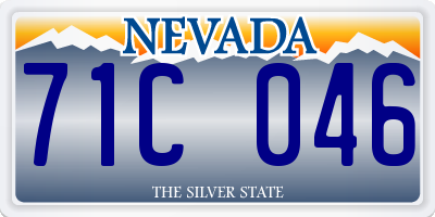 NV license plate 71C046