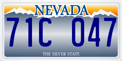 NV license plate 71C047