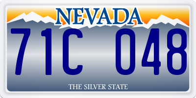 NV license plate 71C048