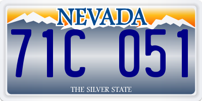 NV license plate 71C051