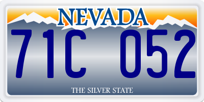 NV license plate 71C052