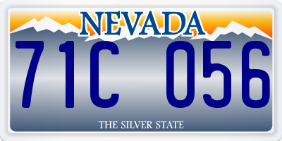 NV license plate 71C056