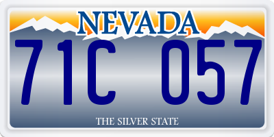 NV license plate 71C057