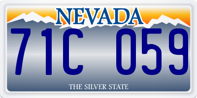NV license plate 71C059