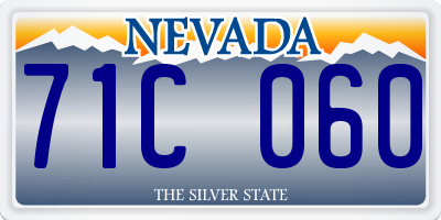 NV license plate 71C060