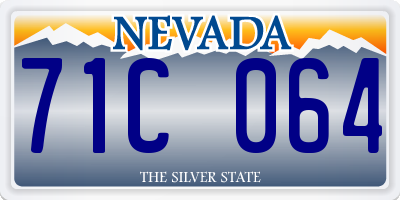 NV license plate 71C064