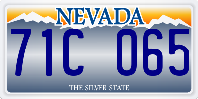 NV license plate 71C065