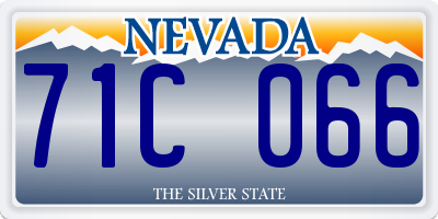 NV license plate 71C066