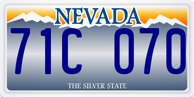 NV license plate 71C070