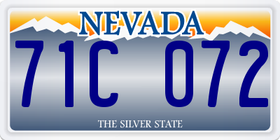 NV license plate 71C072