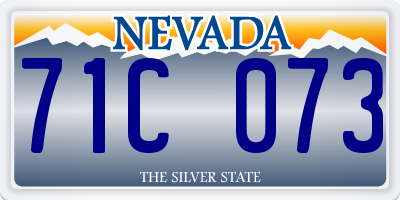 NV license plate 71C073