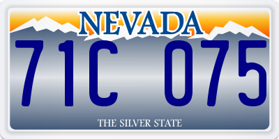 NV license plate 71C075