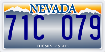 NV license plate 71C079