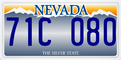 NV license plate 71C080