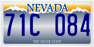 NV license plate 71C084