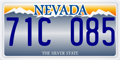 NV license plate 71C085