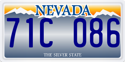 NV license plate 71C086