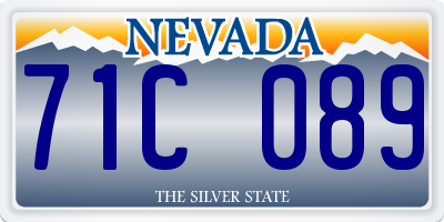 NV license plate 71C089