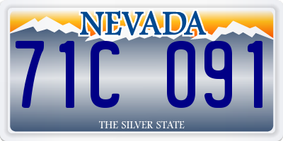 NV license plate 71C091