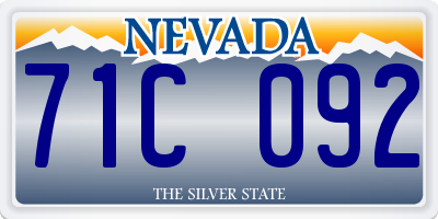 NV license plate 71C092