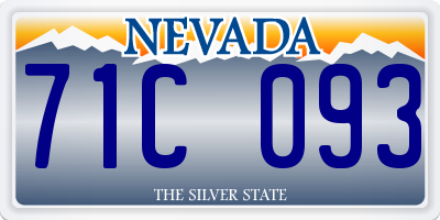 NV license plate 71C093