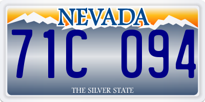 NV license plate 71C094
