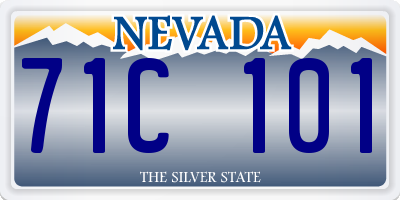 NV license plate 71C101