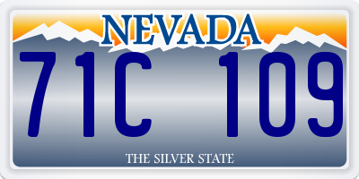 NV license plate 71C109