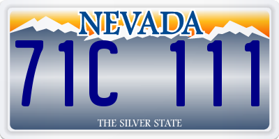 NV license plate 71C111