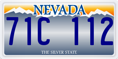 NV license plate 71C112
