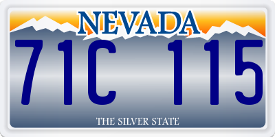 NV license plate 71C115