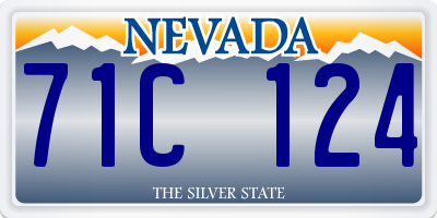 NV license plate 71C124