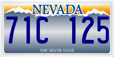 NV license plate 71C125