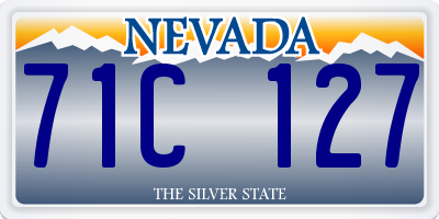 NV license plate 71C127