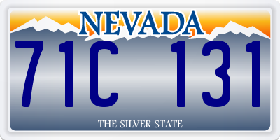 NV license plate 71C131