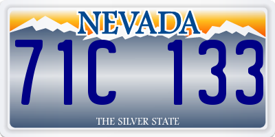 NV license plate 71C133