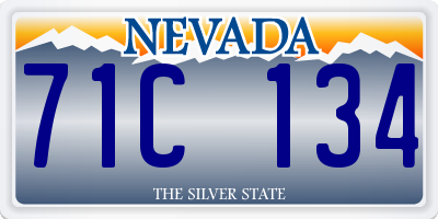 NV license plate 71C134