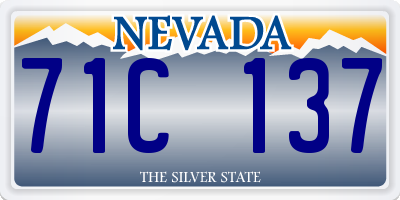 NV license plate 71C137