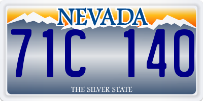 NV license plate 71C140