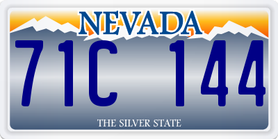 NV license plate 71C144
