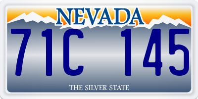 NV license plate 71C145